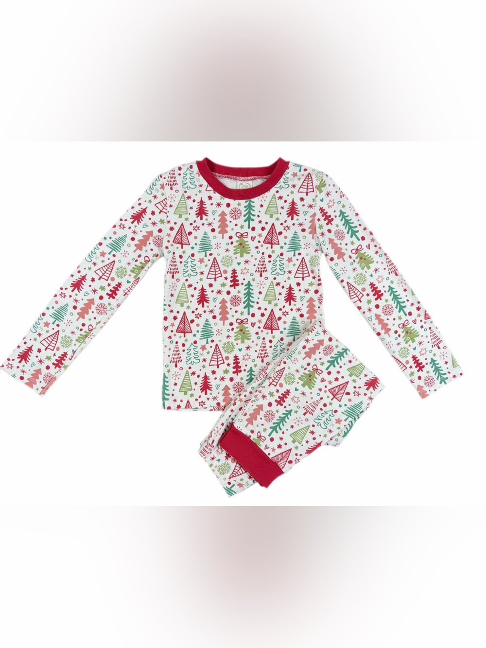 TESA BABE Bamboo/Cotton Christmas Tree Pajama Set - 4T